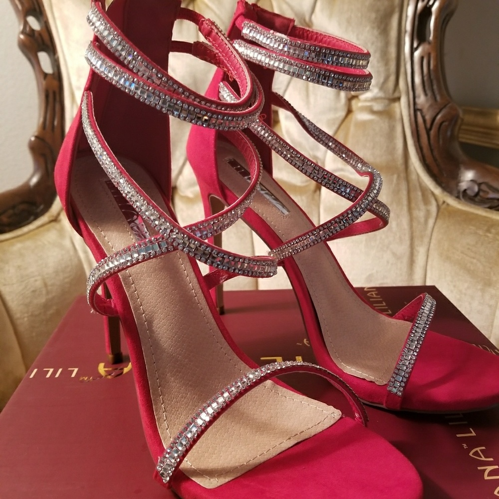 Sexy Red Diamond Studded Heels